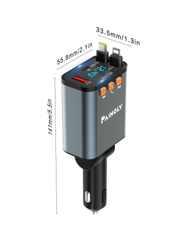 Adaptador de Coche Bluetooth 5.3 Dongguan con Cargador Rápido