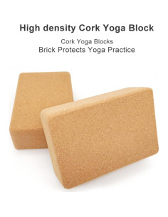 Bloque de Yoga de Corcho Natural MUNE 2 Piezas Antideslizante 2
