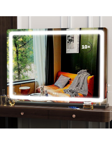 Espejo de Maquillaje Gvnkvn LED 56x71 cm con Carga USB