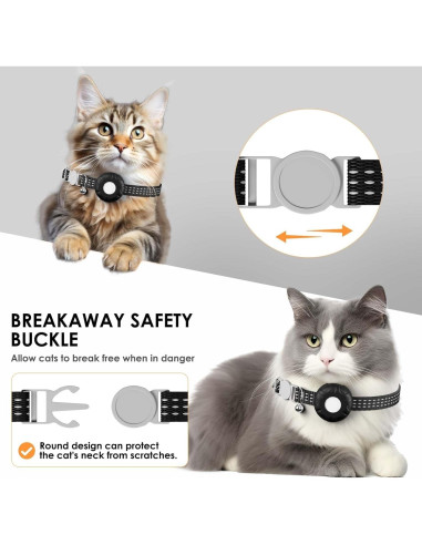 Rastreador GPS para Gatos ZFSJTAG, Sin Cuota Mensual, Impermeable