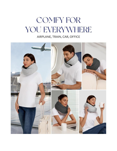 Almohada de viaje Korigo KR001 Gris Oscuro Espuma Viscoelástica Almohada de viaje Korigo KR001 Gris Oscuro Espuma Viscoelástica