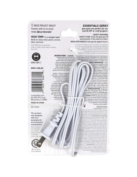 Pistola de Pegamento Caliente Mini Surebonder Lavanda 10W Pistola de Pegamento Caliente Mini Surebonder Lavanda 10W