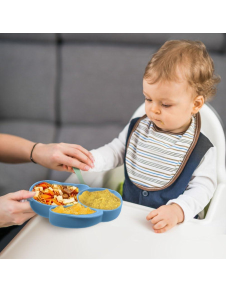 Plato Dividido de Silicona Vicloon para Niños Antideslizante Plato Dividido de Silicona Vicloon para Niños Antideslizante