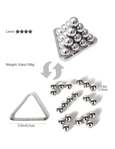 Rompecabezas de Metal Hokant 3D - Paquete 5E para Adultos