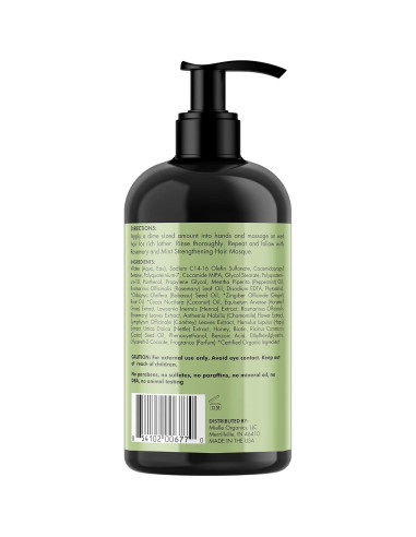 Aceite y Champú Fortalecedor Mielle Organics Romero y Menta