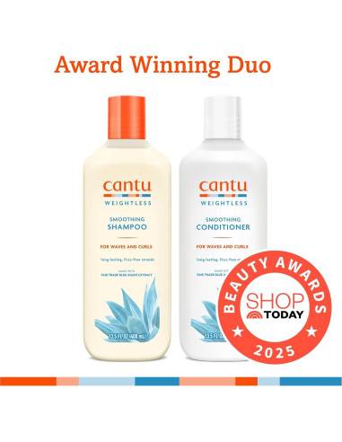 Champú y Acondicionador Suavizante Cantu Sin Peso 400 ml x2