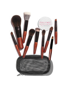 Juego de Brochas de Maquillaje Mini Cosme Life - 9 Piezas