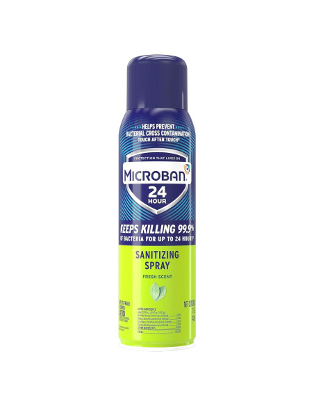 Microban Spray Desinfectante 24 Horas 425g Aroma Fresco Microban Spray Desinfectante 24 Horas 425g Aroma Fresco