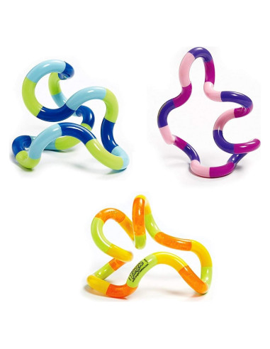 Set de 3 Juguetes Antiestrés Tangle Jr. Clásicos - Multicolor