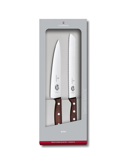 Juego de cuchillos de cocina Victorinox 2 piezas - Chef 19 cm y Pan 20.3 cm Juego de cuchillos de cocina Victorinox 2 piezas - Chef 19 cm y Pan 20.3 cm