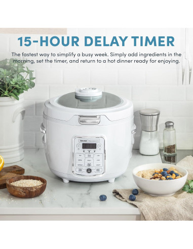 Olla Multicocina Digital AROMA 4Qt para Arroz y Granos