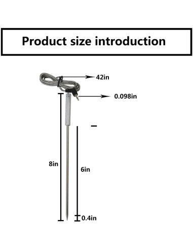 Sonda de Reemplazo Thermopro 2.5mm 106.68cm para Termómetros
