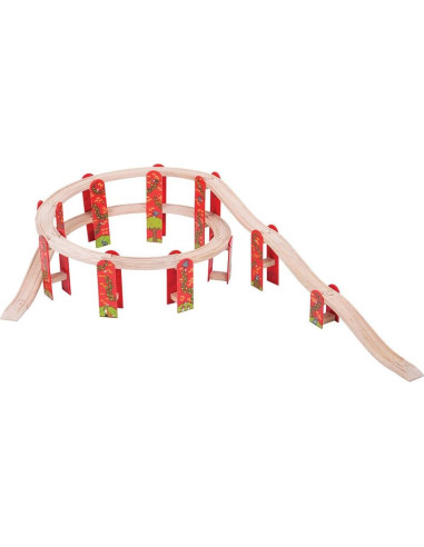 Pista de Tren de Madera Bigjigs Rail - Expansión 27 Piezas