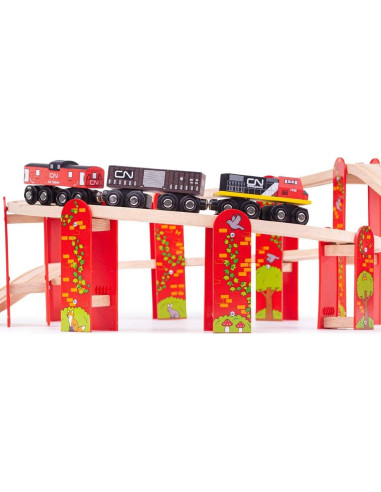 Pista de Tren de Madera Bigjigs Rail - Expansión 27 Piezas