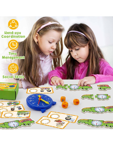 Reloj de Aprendizaje Edulok para Niños - Enseña a Decir la Hora