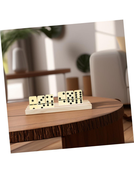 Bandejas de Dominó de Madera Antideslizantes 2 Pcs - Abaodam Bandejas de Dominó de Madera Antideslizantes 2 Pcs - Abaodam