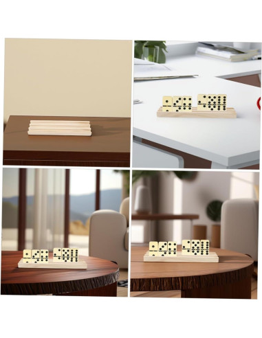 Bandejas de Dominó de Madera Antideslizantes 2 Pcs - Abaodam