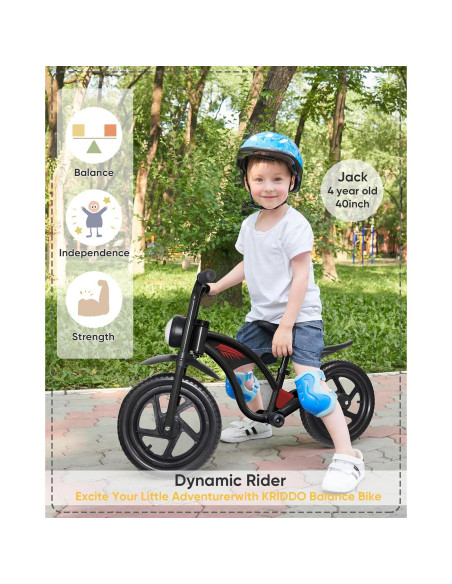 Bicicleta de Equilibrio KRIDDO para Niños 2-5 Años con Luz Bicicleta de Equilibrio KRIDDO para Niños 2-5 Años con Luz