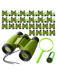 Binoculares Libima para Niños con Lupa y Brújula Verde - Set de Camping