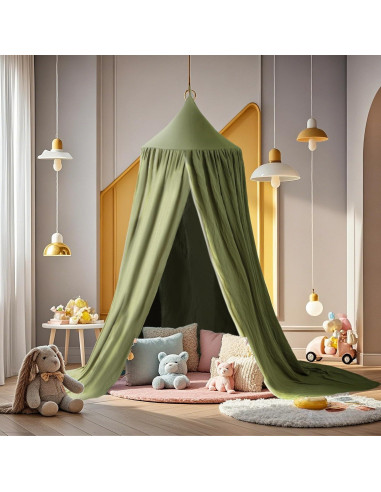 Dosel de Cama Infantil Vhaso Algodón Verde 250 cm