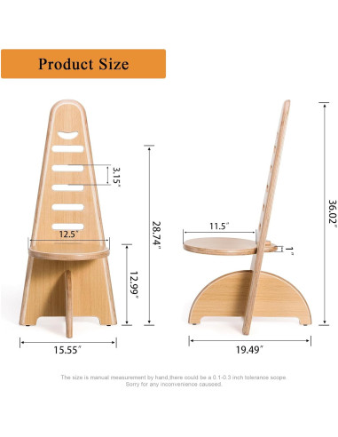 Silla de Acento Ajustable CottonColors Roble 90.72 kg