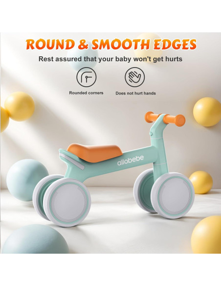 Bicicleta de Equilibrio Allobebe Verde Marrón 7" para Bebés 12-36 Meses Bicicleta de Equilibrio Allobebe Verde Marrón 7" para Bebés 12-36 Meses