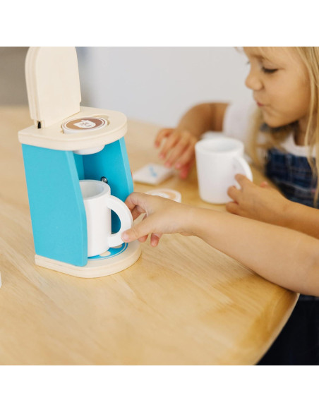 Set de Cafetera de Madera Melissa & Doug 11 Piezas Juego Infantil Set de Cafetera de Madera Melissa & Doug 11 Piezas Juego Infantil