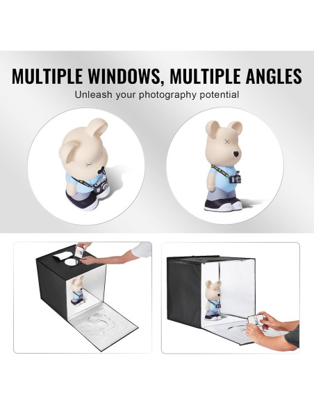 Caja de Luz Fotográfica Happybuy 50x50cm 160 LED 3000-5600K Caja de Luz Fotográfica Happybuy 50x50cm 160 LED 3000-5600K