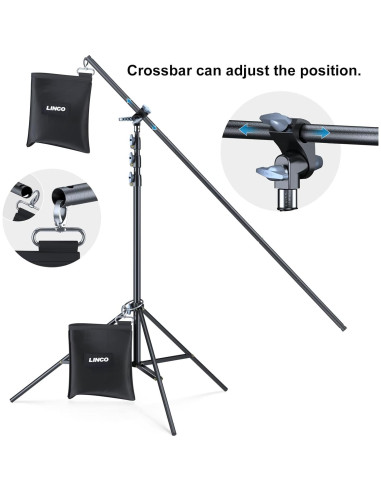 Soporte de Fondo Portátil LINCO 2.9m Ajustable con Clips