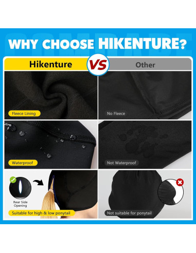 Gorro de Invierno para Mujeres Hikenture con Agujero para Coleta