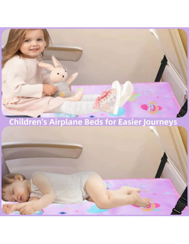 Cama de avión portátil para niños Rdttlv 95x45 cm rosa