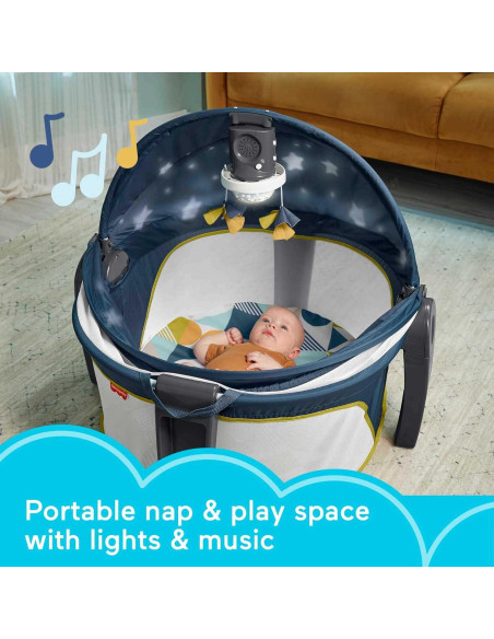 Cuna portátil Deluxe Fisher-Price HNB35 con proyector y música Cuna portátil Deluxe Fisher-Price HNB35 con proyector y música