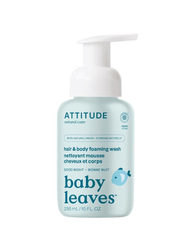 Jabón Espumoso 2-en-1 ATTITUDE para Bebés 300ml Buenas Noches