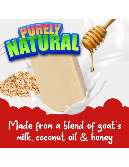 Jabón Natural de Leche de Cabra y Miel para Niños 113g Jabón Natural de Leche de Cabra y Miel para Niños 113g