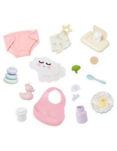 Set de Comida y Cambio LullaBaby - Pañal, Babero y Juguete
