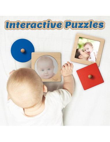Rompecabezas Montessori Driddle con Espejo y Foto - 6x6 cm