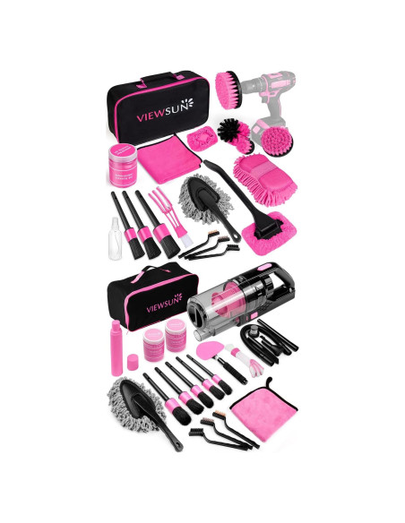 Kit de Limpieza de Coche 37 Piezas Viewsun con Aspiradora Kit de Limpieza de Coche 37 Piezas Viewsun con Aspiradora