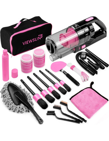 Kit de Limpieza de Coche 37 Piezas Viewsun con Aspiradora
