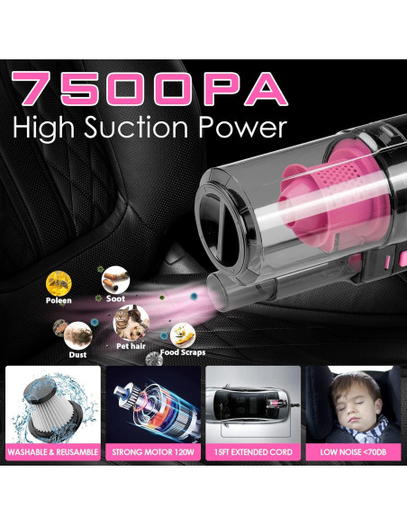 Kit de Limpieza de Coche 37 Piezas Viewsun con Aspiradora Kit de Limpieza de Coche 37 Piezas Viewsun con Aspiradora