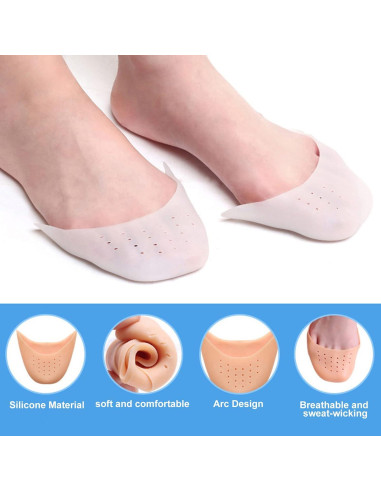 6 Protectores de Dedos de Silicona EOMTUR para Tacones y Ballet