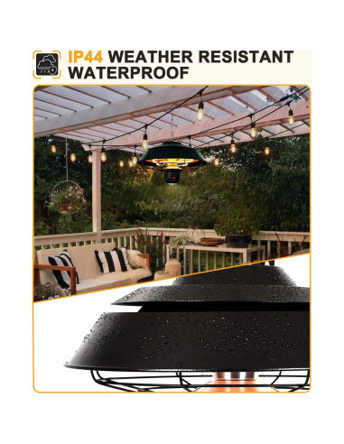 Calentador de Patio Eléctrico Star Patio 1500W IP44 Bronce