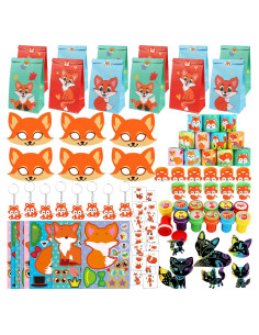 Suministros para Fiesta de Cumpleaños Zorros 132PCS CasBurr