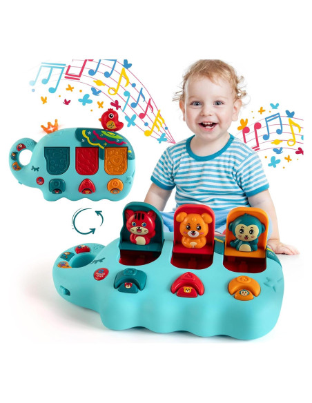 Juguete Musical Pop Up FC para Bebés 6-12 Meses Elefante Juguete Musical Pop Up FC para Bebés 6-12 Meses Elefante