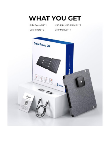 Cargador Solar Portátil BigBlue 21W USB-A/C Impermeable IP68