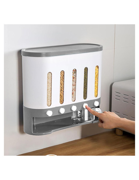 Dispensador de Alimentos Secos Namiose 5 Compartimentos 9Kg Dispensador de Alimentos Secos Namiose 5 Compartimentos 9Kg