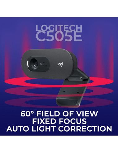 Webcam Logitech C505E HD 720p con Micrófono USB-A Negro