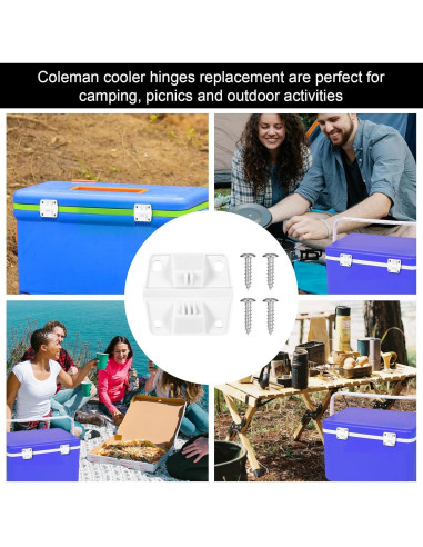 Kit de 6 Bisagras de Plástico para Nevera NQEUEPN con Tornillos