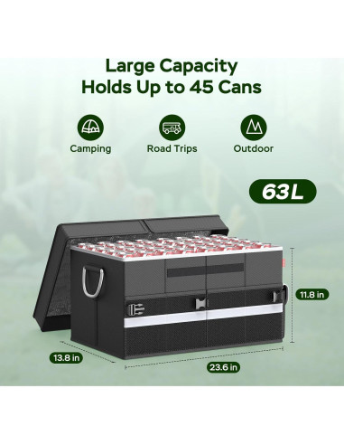 Bolsa Térmica Ltevxzi YJ-17 60L Aislada Plegable para Viaje