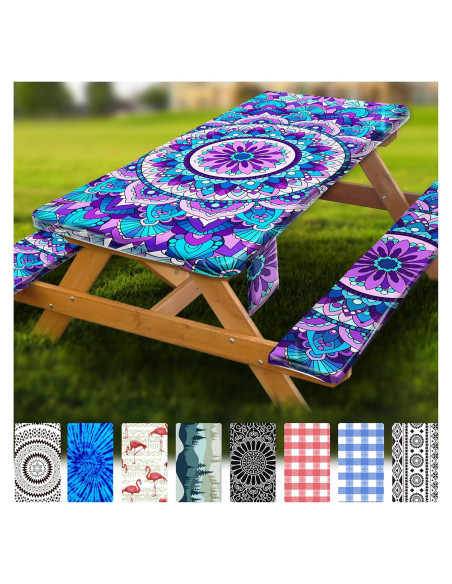Cubierta de Mesa de Picnic Wrakus 182.88x76.2cm Vinilo Impermeable Cubierta de Mesa de Picnic Wrakus 182.88x76.2cm Vinilo Impermeable
