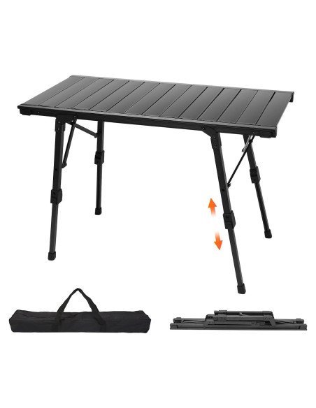 Mesa de Camping Plegable GRILL FORCE 89x40 cm Aluminio Ajustable Mesa de Camping Plegable GRILL FORCE 89x40 cm Aluminio Ajustable